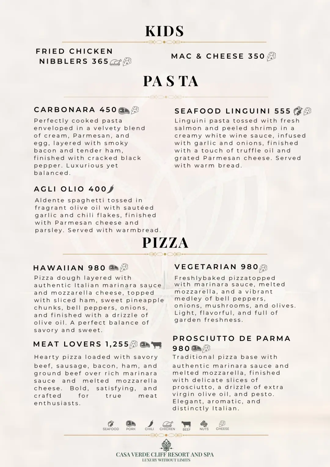 Menu Page