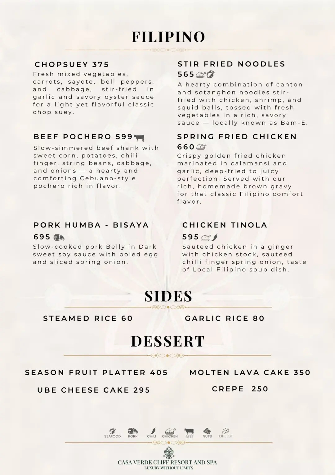 Menu Page