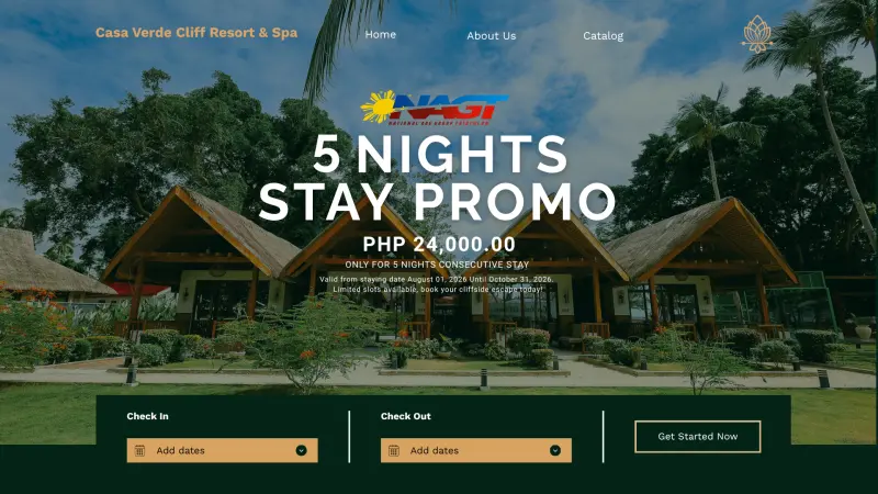 Standard Villa 5 Nights Stay Promo for only Php 24,000.00 (Good for 2 pax)